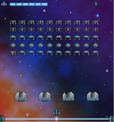 Der Levelaufbau bei Space Attack